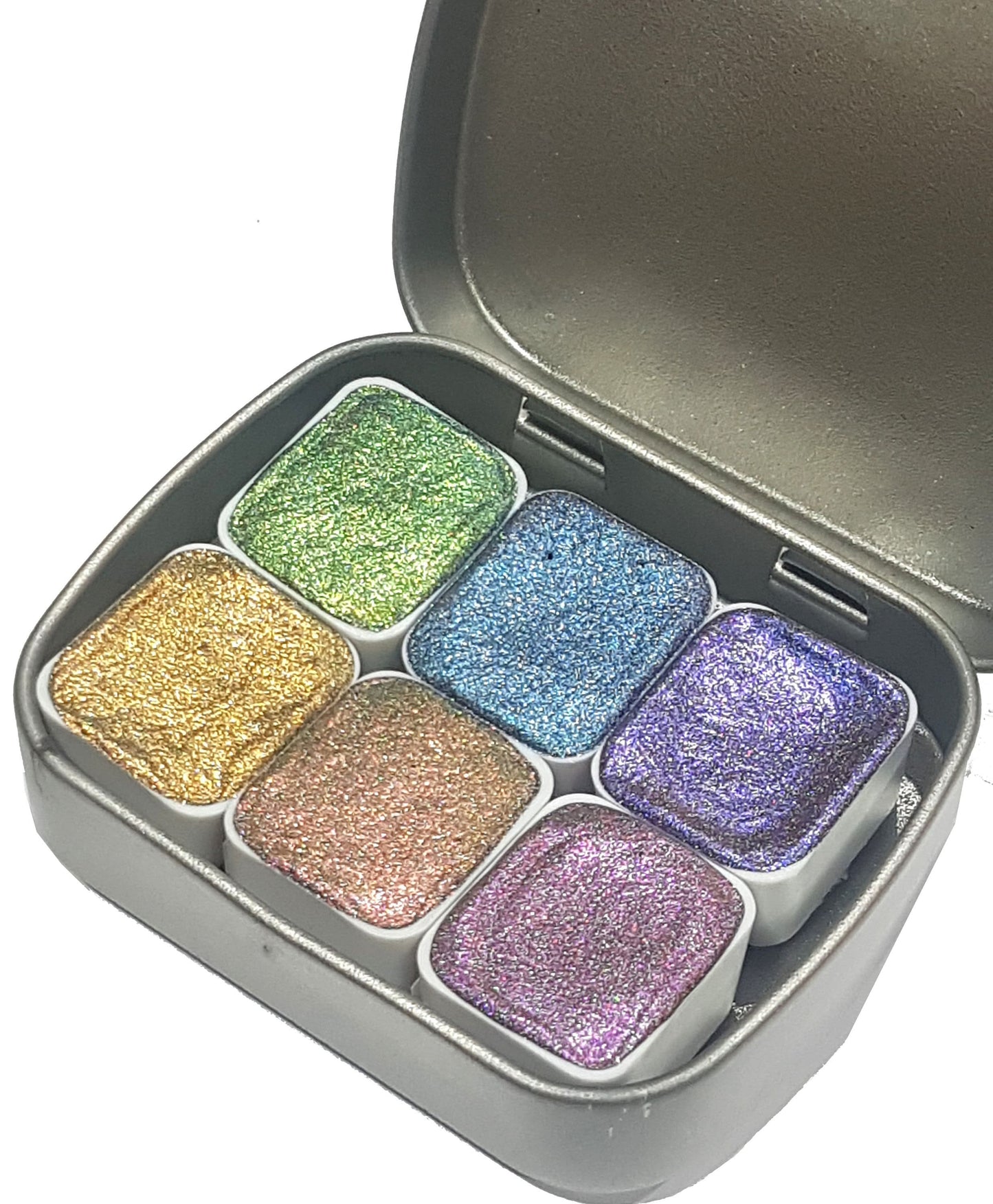 Nature Series *Half Pan* Holo Chameleon Watercolour Paint Artist Palette Set - Colour Shifting Paint - Handmade