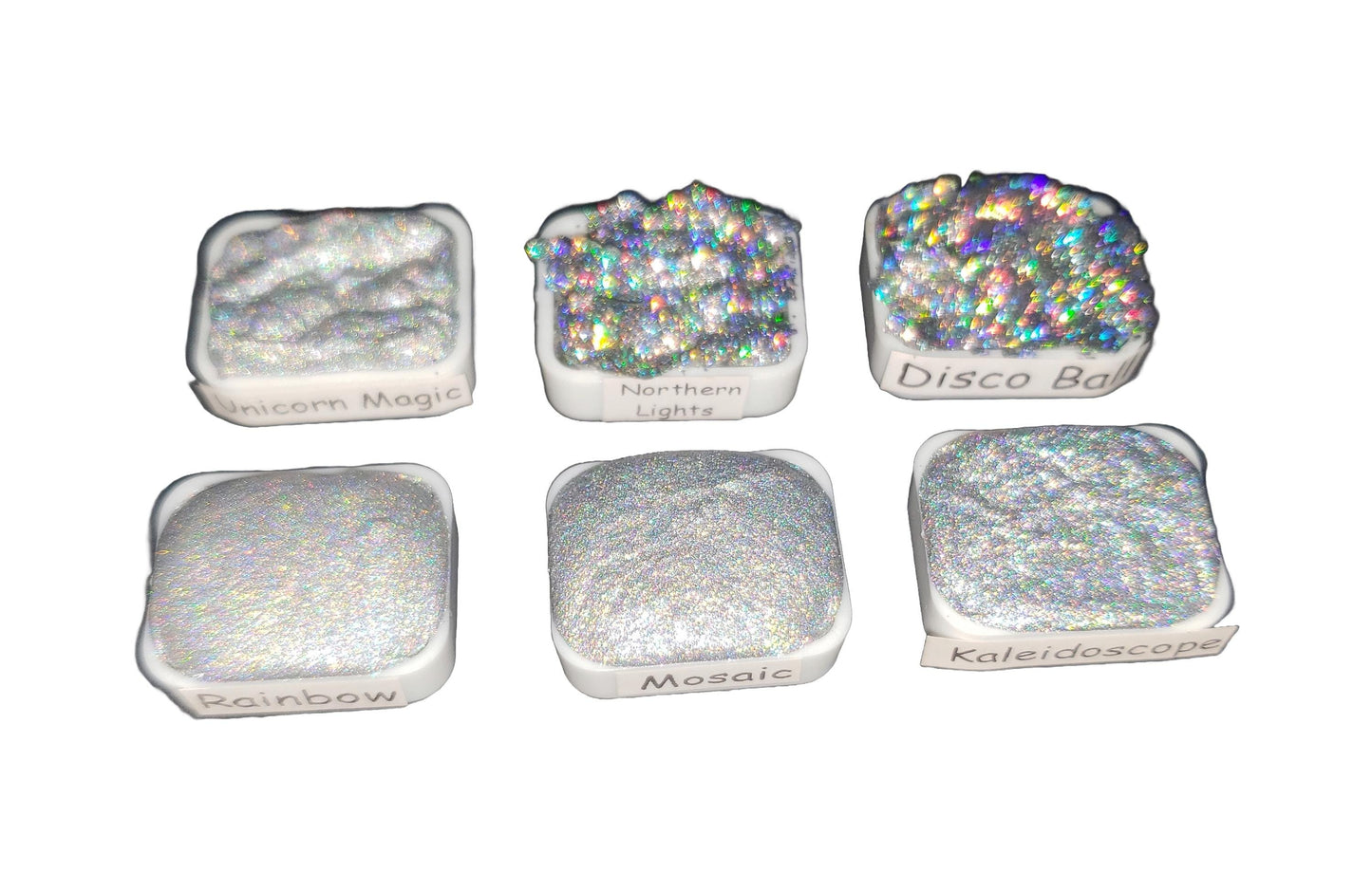 Holographic Series * Quarter Pan* Handmade Holo Watercolour Paint - Artist Palette Set