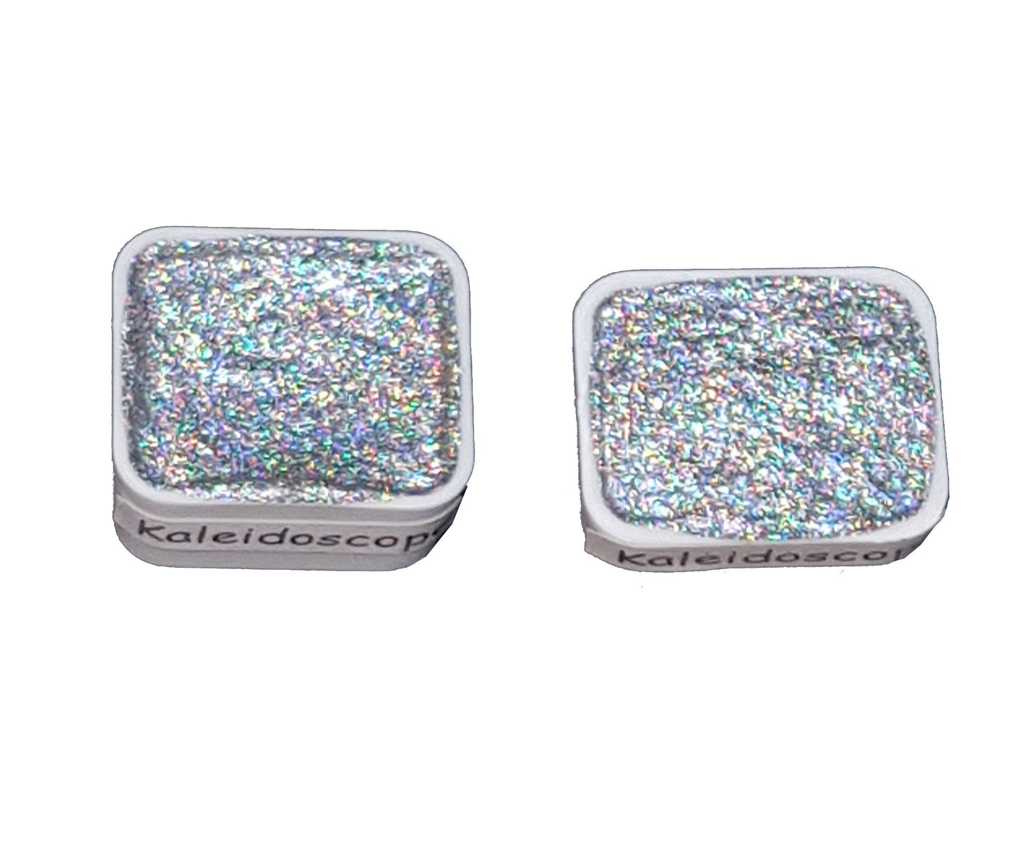 Kaleidoscope - Handmade Holographic Watercolour Paint - Half Pan - Metallic Glitter Shiny Pearlescent Holo Chrome Shimmer