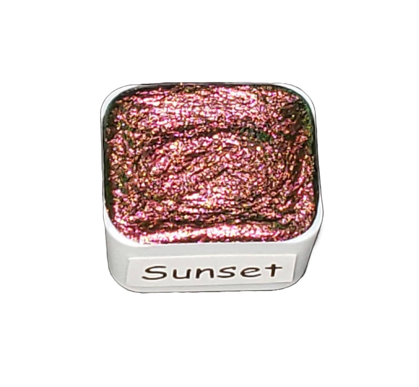 Sunset *Tropical Series* Supershift Chameleon Handmade Watercolour Paint - Metallic Glitter Shimmer Calligraphy