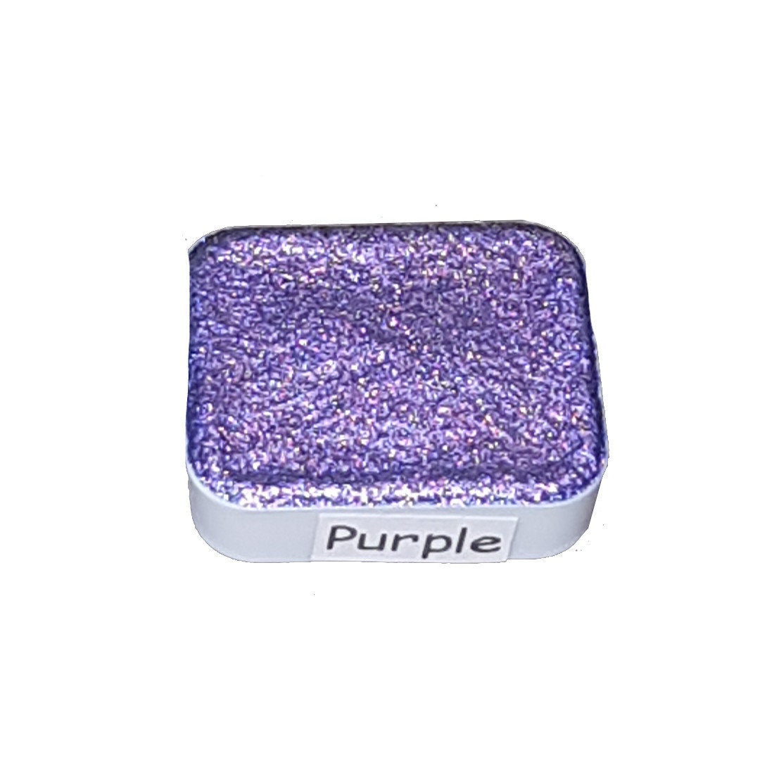 Ocean Series - Purple Lake - Chameleon Handmade Watercolour Paint - Metallic Glitter Color Shifting Holographic