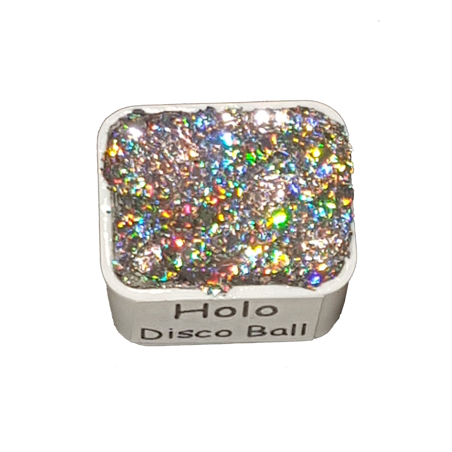 Disco Ball - Handmade Holographic Watercolour Paint - Half Pan - Metallic Glitter Shiny Pearlescent Holo Chrome Shimmer