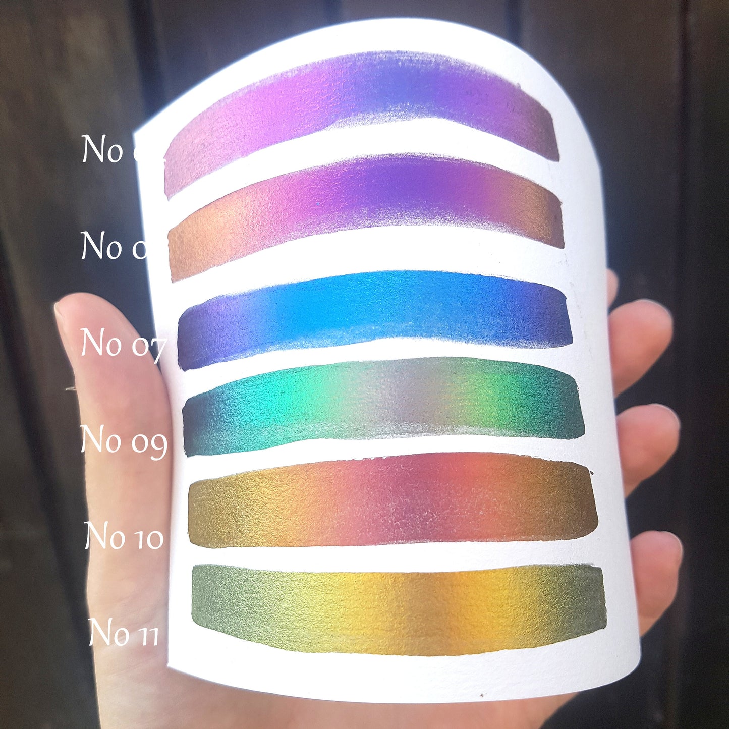 Vivid Series No 07 - Supershift Chameleon Handmade Watercolour Paint - Metallic Glitter Shimmer Calligraphy