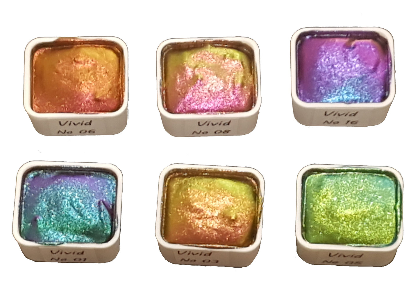 Vivid Series No 16 - Supershift Chameleon Handmade Watercolour Paint - Metallic Glitter Shimmer Calligraphy