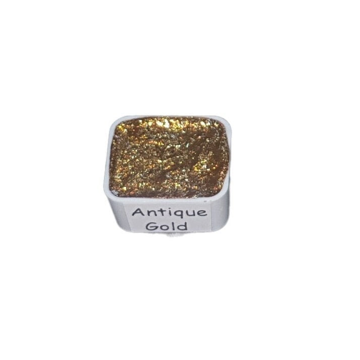 Antique Gold *Golden Series* Handmade Gold Chrome Watercolour Paint - Metallic Glitter Shimmer