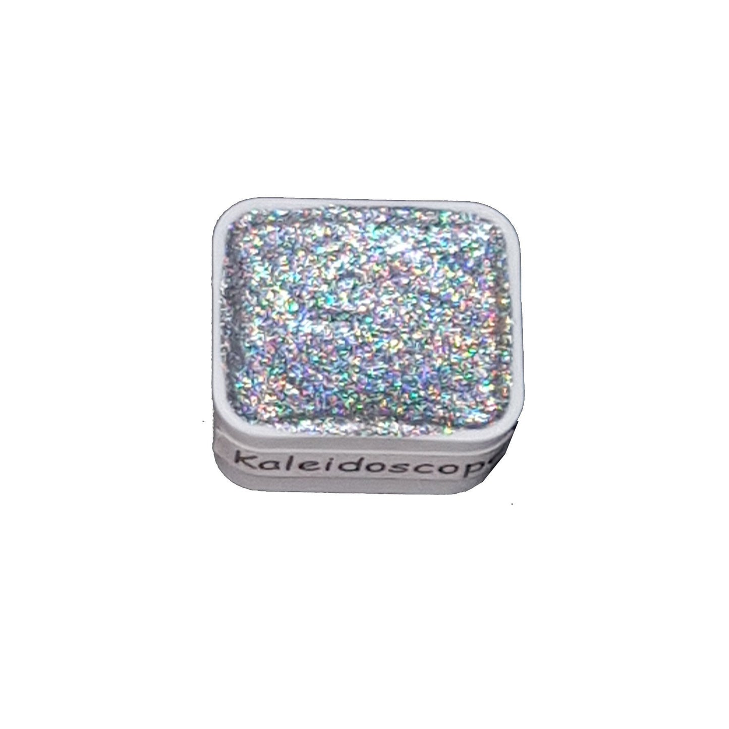 Kaleidoscope - Handmade Holographic Watercolour Paint - Half Pan - Metallic Glitter Shiny Pearlescent Holo Chrome Shimmer
