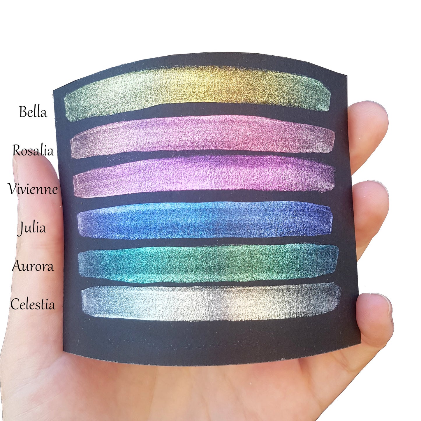 Princess Series * Half Pan * Handmade Chameleon Watercolour Glittery Paint Palette - Metallic Set - Artist Gift