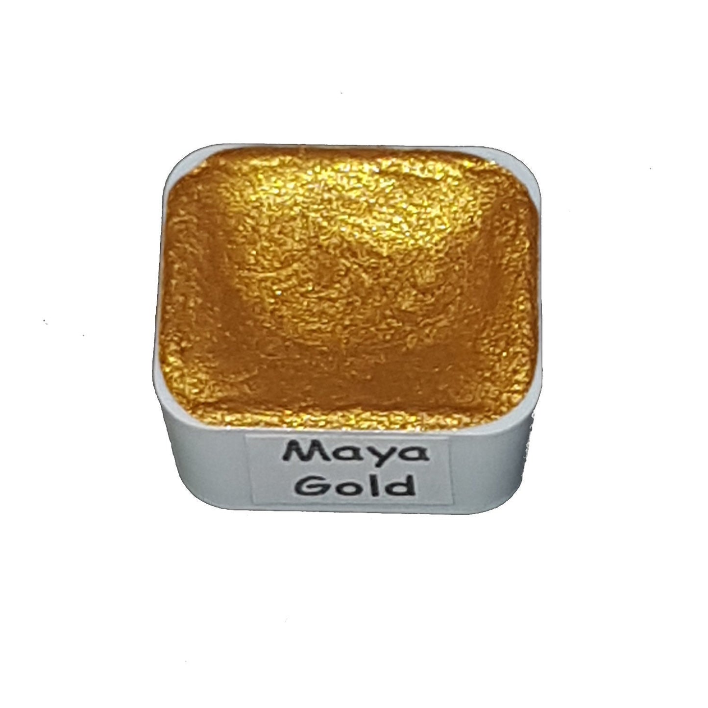 Maya Gold - Handmade Watercolour Paint - Metallic Glitter Shiny Pearlescent Shimmer
