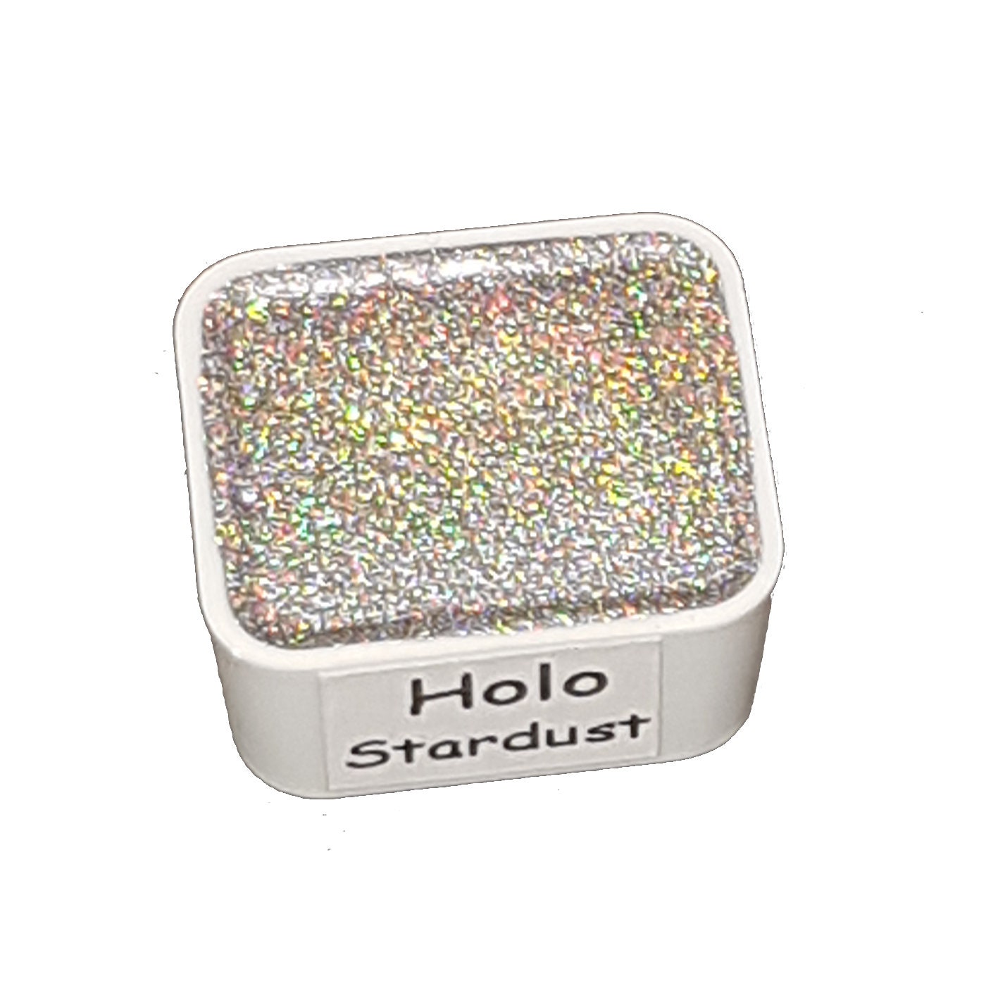 Stardust - Handmade Holographic Watercolour Paint - Half Pan - Metallic Glitter Shiny Pearlescent Holo Chrome Shimmer
