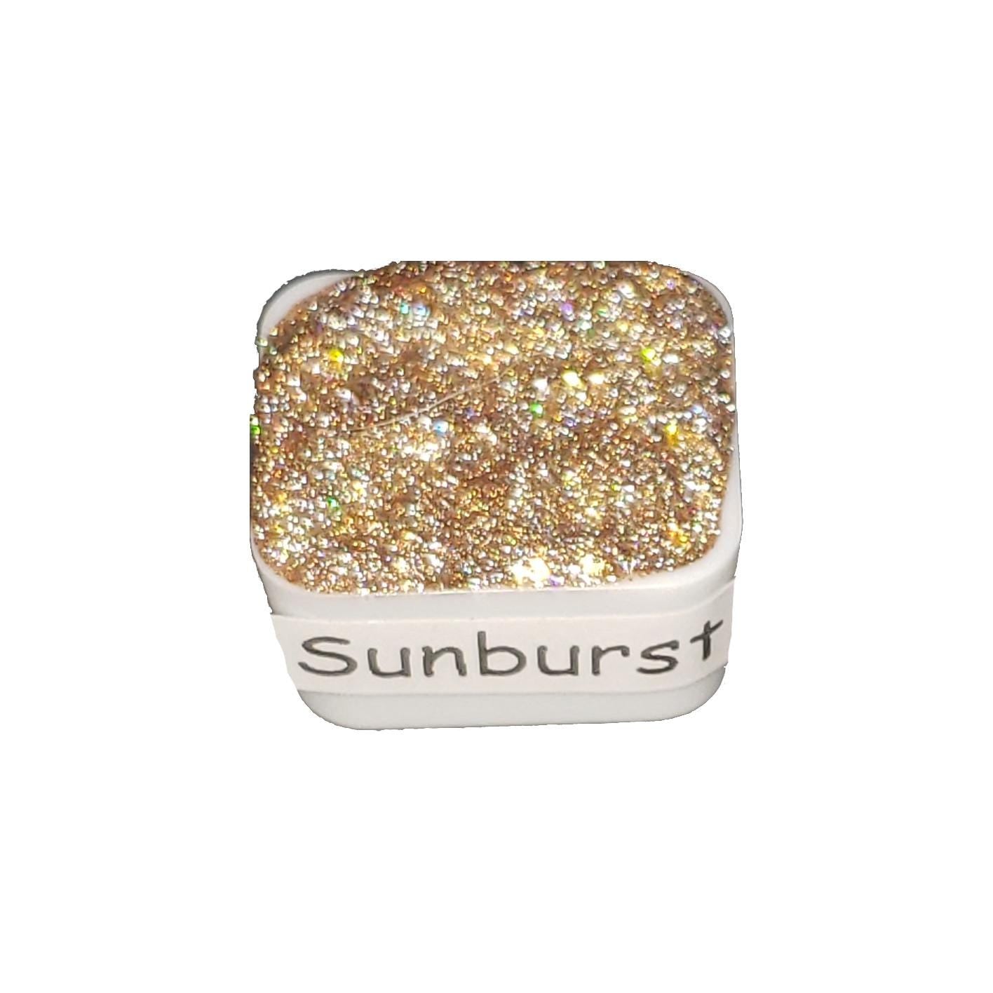 Sunburst *Limited Edition* Mica + Holo Handmade Watercolour Paint - Half Pan - Metallic Paint