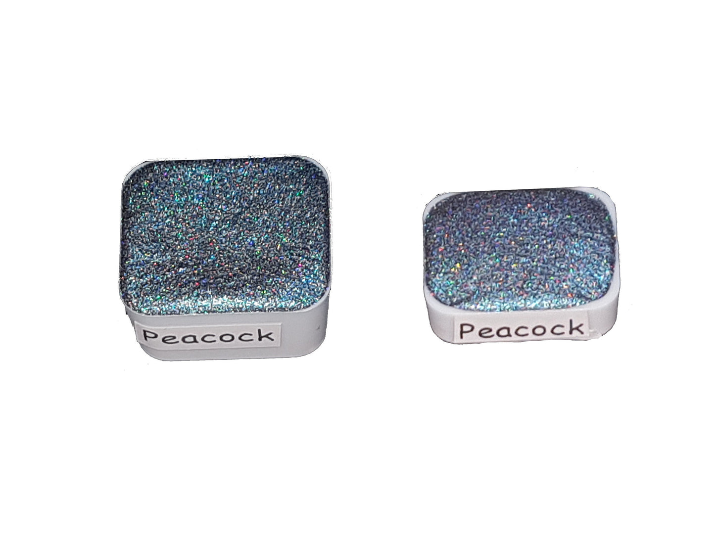 Peacock - Nature Series - Holo Chameleon Handmade Watercolour Paint Metallic Glitter Color Shift