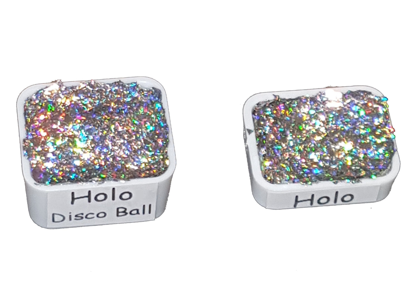 Disco Ball - Handmade Holographic Watercolour Paint - Half Pan - Metallic Glitter Shiny Pearlescent Holo Chrome Shimmer