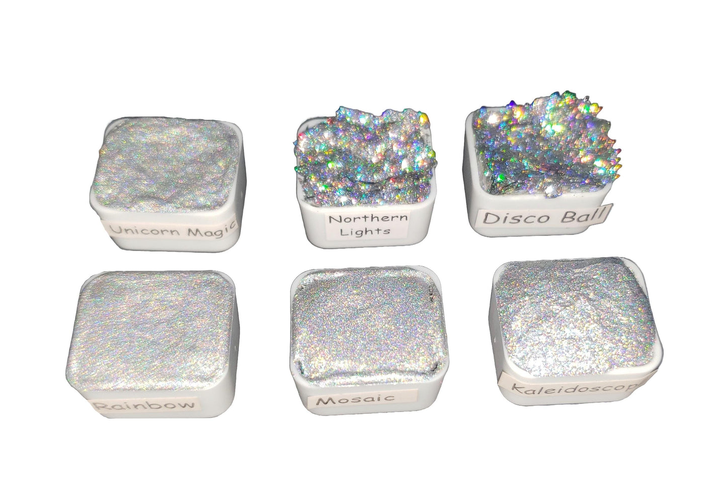 Holographic Series *Half Pan* Holo Watercolour Paint - Artist Palette Set - Colour Shifting Paint - Handmade