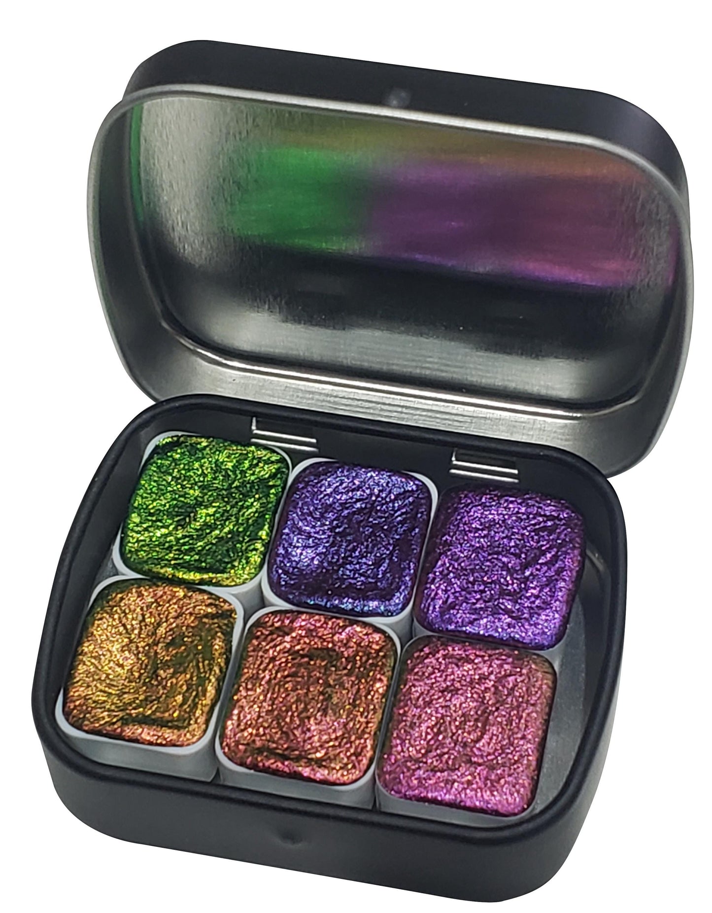 Tropical Series *Half Pan* Supershift Chameleon Watercolour Paint Artist Palette Set - Colour Shifting Paint - Handmade