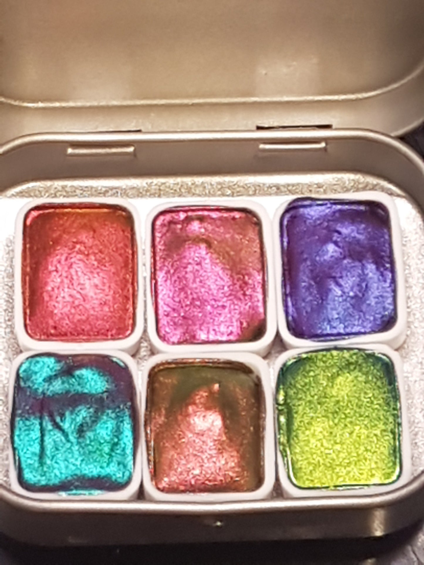 Vivid Series Vol 1 *Quarter Pan* Supershift Chameleon Watercolour Paint - Artist Palette Set - Colour Shifting Paint - Handmade