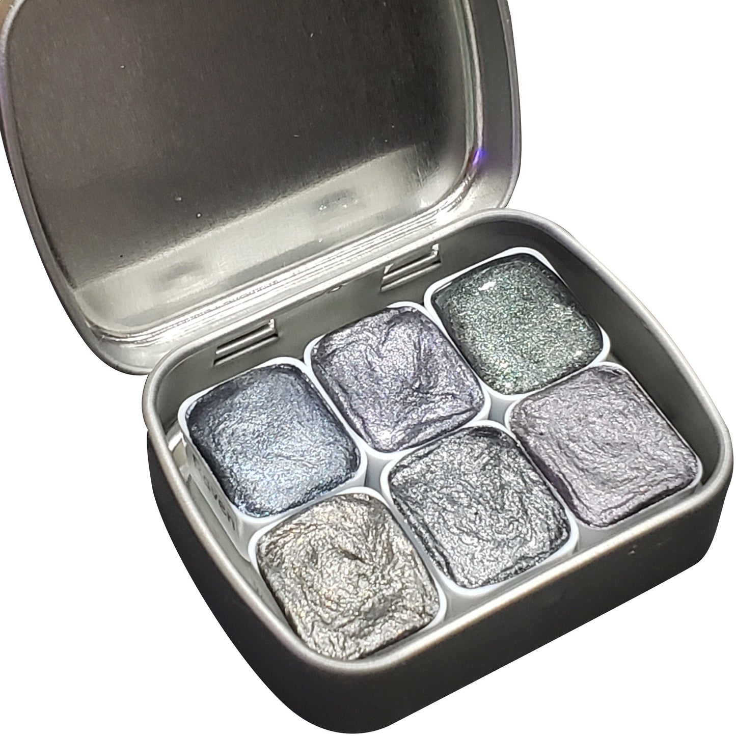 Gothic Series * Half Pan* Black Chameleon Watercolour Paint - Artist Palette Set - Handmade Metallic Paint