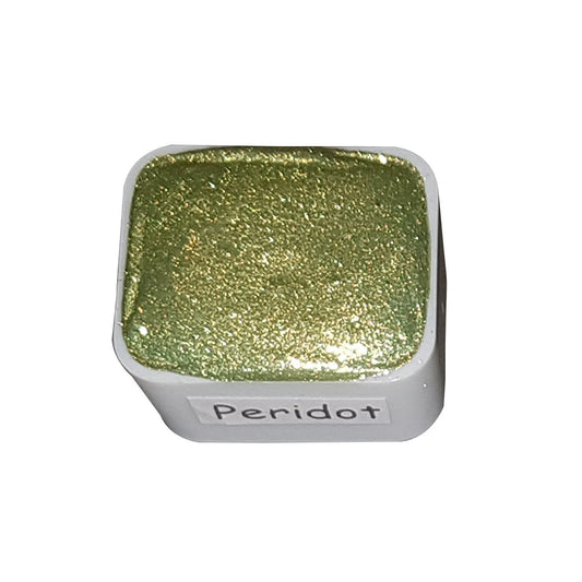Peridot *Gemstone Series* Handmade Chrome Watercolour Paint - Metallic Glitter Holo Shimmer