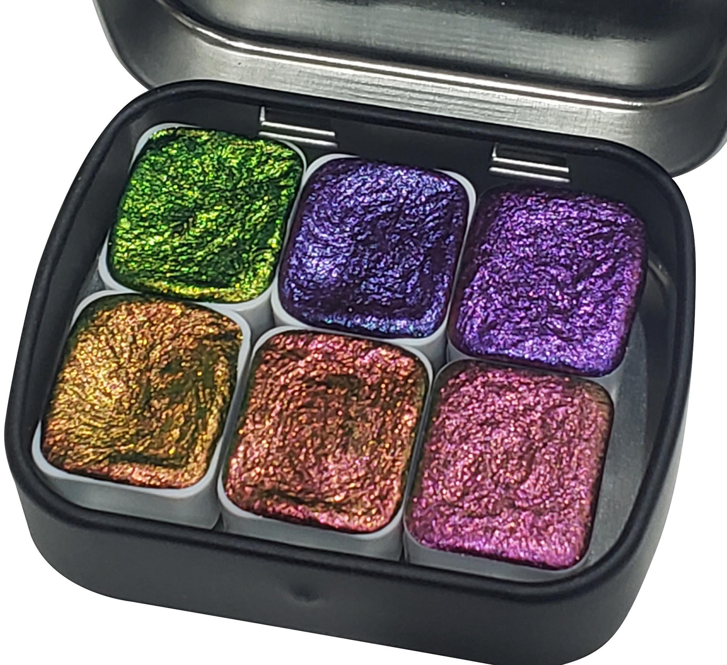 Tropical Series *Half Pan* Supershift Chameleon Watercolour Paint Artist Palette Set - Colour Shifting Paint - Handmade