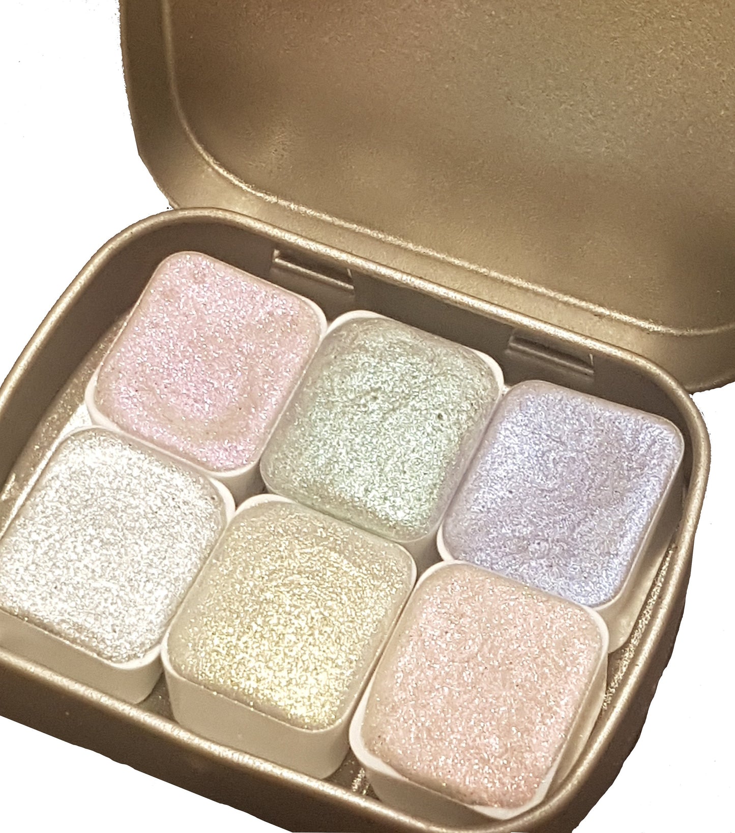 Princess Series * Half Pan * Handmade Chameleon Watercolour Glittery Paint Palette - Metallic Set - Artist Gift