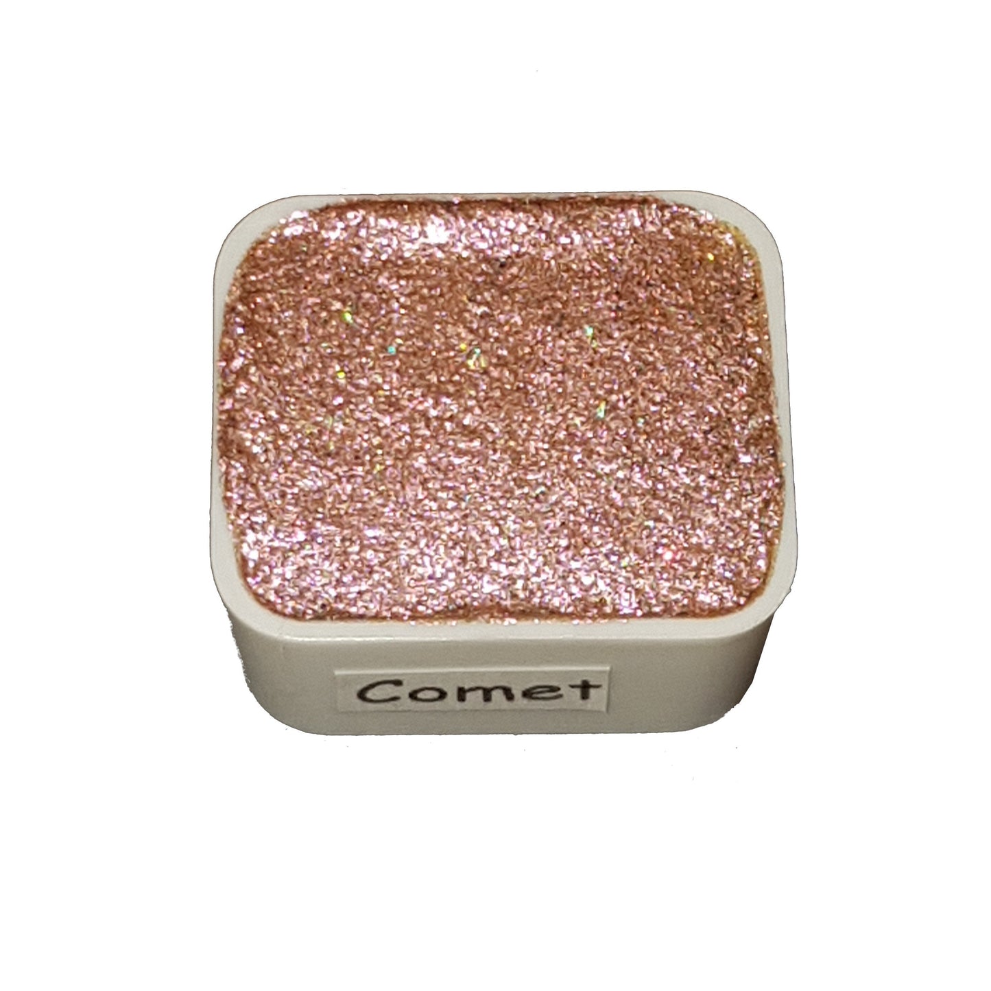 Comet - Galaxy Series *Unique Pigment Mix* Chameleon Handmade Watercolour Paint - Half Pan - Chrome Metallic Glitter Color Shifting Shimmer
