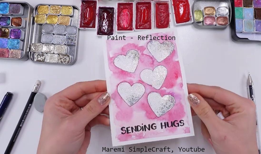 Mirror Series * Quarter Pan* Silver Chrome Watercolour Paint - Artist Palette Set - Handmade Metallic Paint