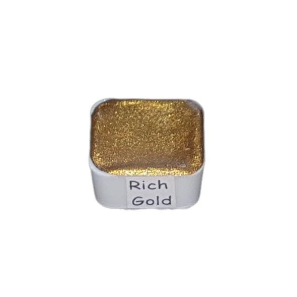Rich Gold *Golden Series* Handmade Gold Chrome Watercolour Paint - Metallic Glitter Shimmer