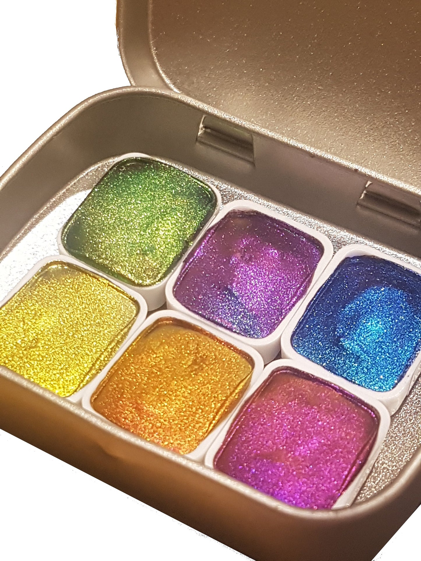 Vivid Series Vol 2 *Quarter Pan* Supershift Chameleon Watercolour Paint - Artist Palette Set - Colour Shifting Paint - Handmade