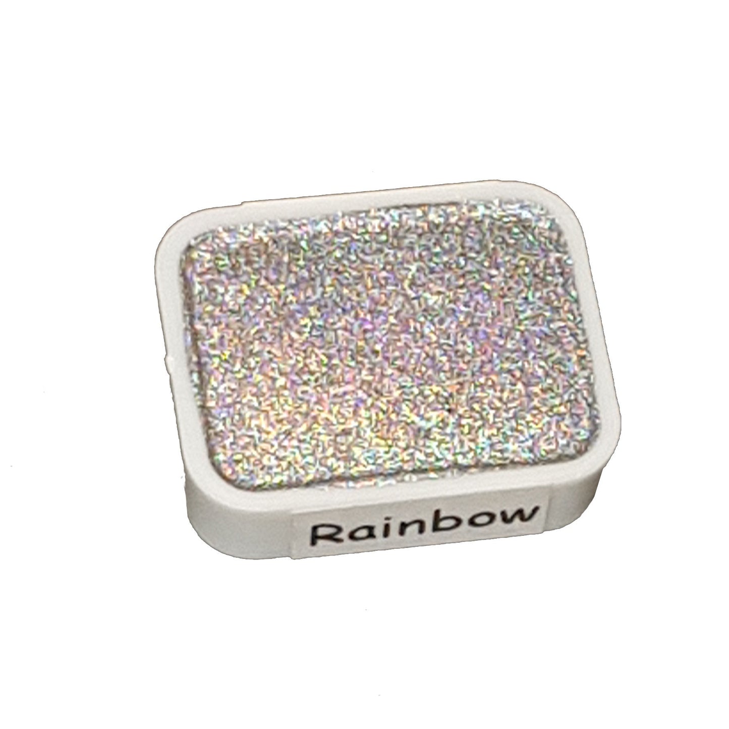 Rainbow - Handmade Holographic Watercolour Paint - Half Pan - Metallic Glitter Shiny Pearlescent Holo Chrome Shimmer