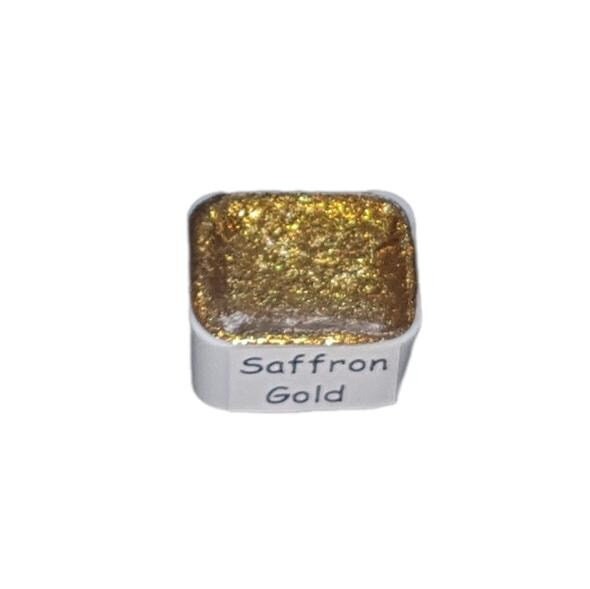 Saffron Gold *Golden Series* Handmade Gold Chrome Watercolour Paint - Metallic Glitter Shimmer