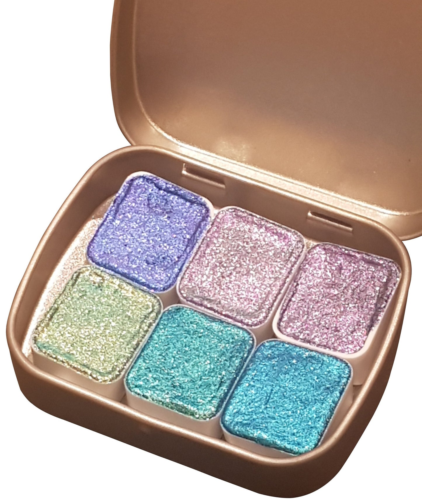 Ocean Series * Half Pan* Handmade Watercolour Glittery Paint Palette - Metallic Mica Paint Set - Artist Gift - Calligraphy Hand Lettering