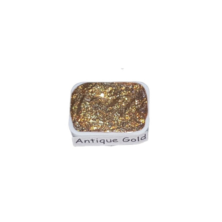 Antique Gold *Golden Series* Handmade Gold Chrome Watercolour Paint - Metallic Glitter Shimmer