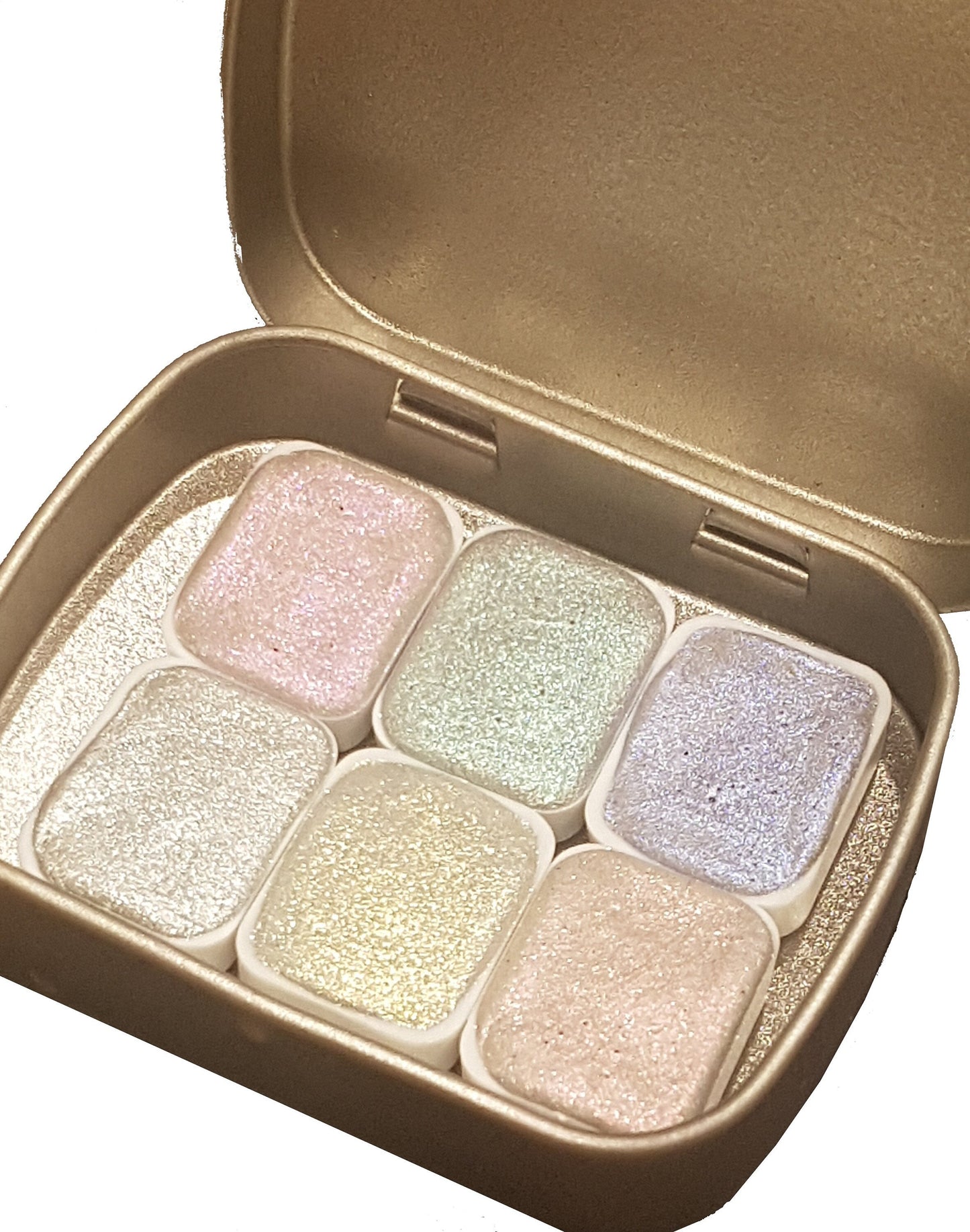 Princess Series * Quarter Pan * Handmade Watercolour Chameleon Paint Palette - Metallic Set - Artist Gift