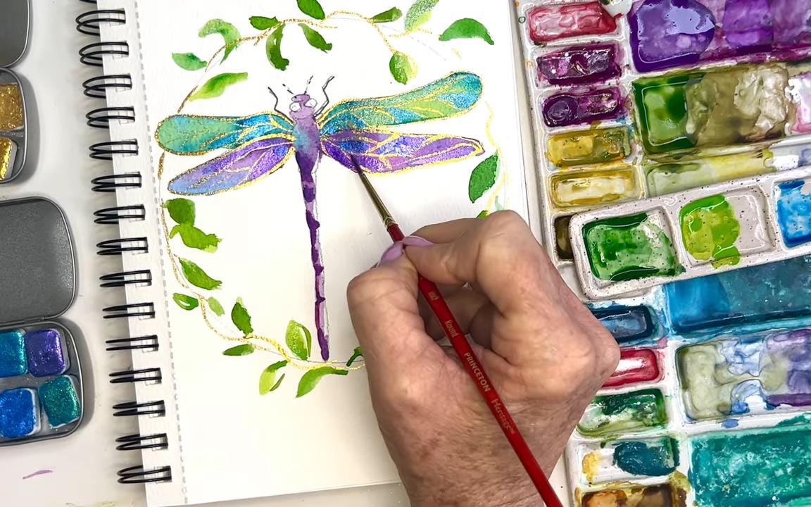 Golden Series * Quarter Pan* Gold Chrome Watercolour Paint - Artist Palette Set - Handmade Metallic Paint