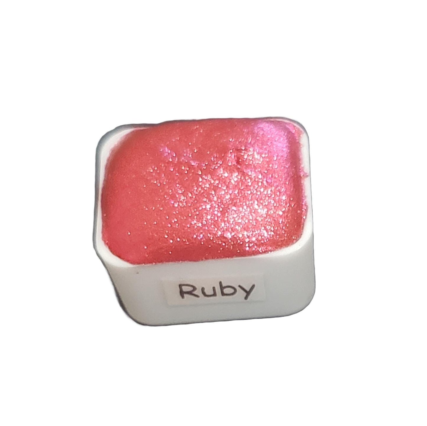 Ruby *Gemstone Series* Handmade Chrome Watercolour Paint - Metallic Glitter Holo Shimmer