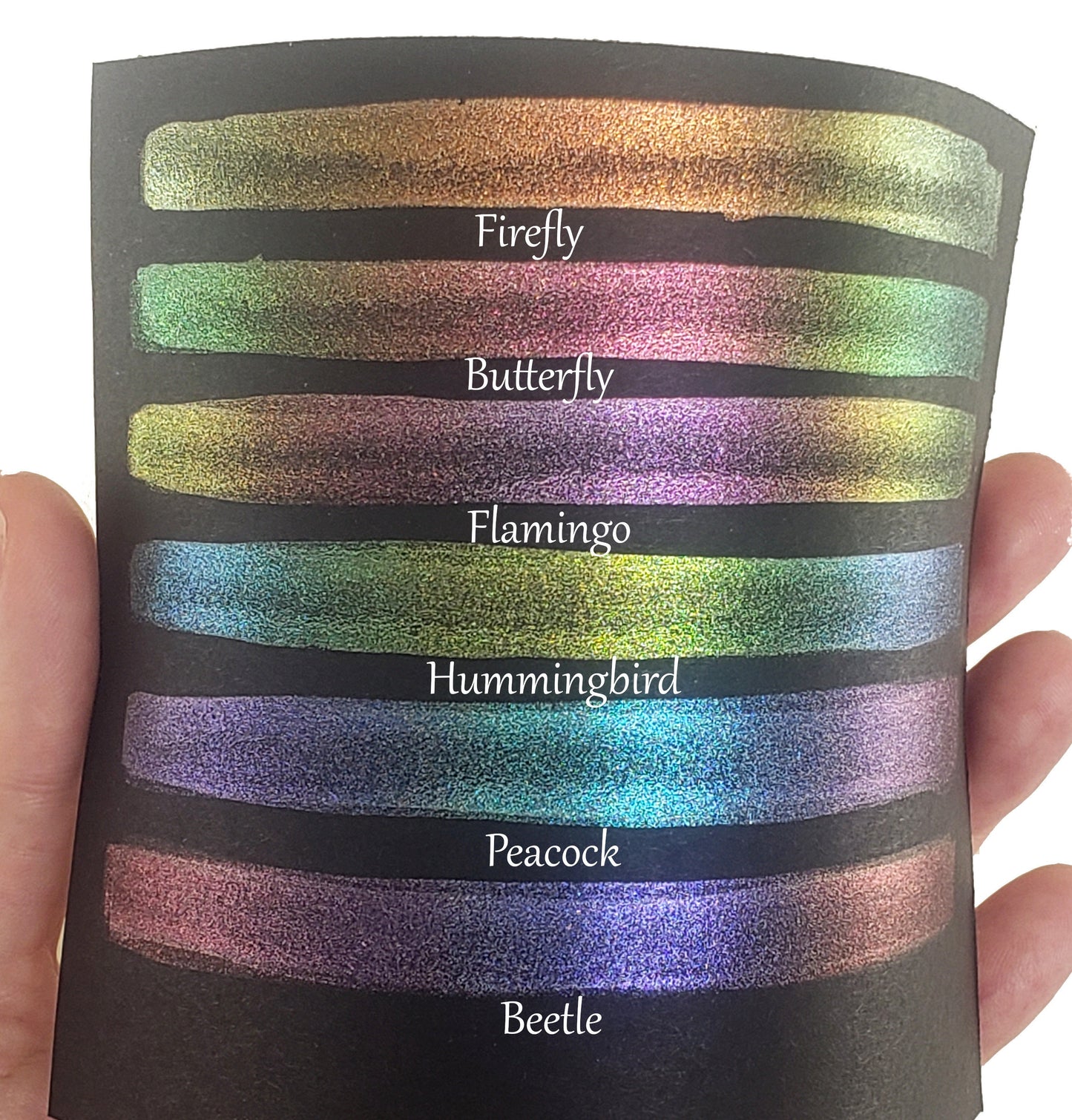 Flamingo - Nature Series - Holo Chameleon Handmade Watercolour Paint Metallic Glitter Color Shift