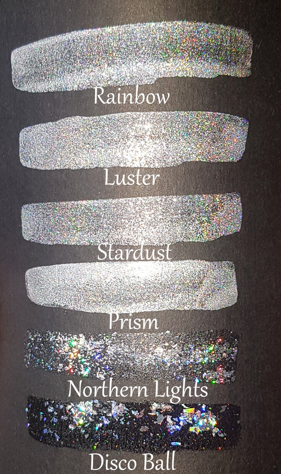 Rainbow - Handmade Holographic Watercolour Paint - Half Pan - Metallic Glitter Shiny Pearlescent Holo Chrome Shimmer