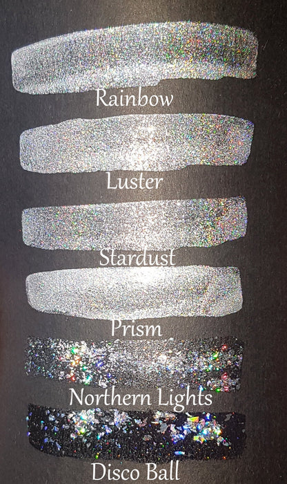 Disco Ball - Handmade Holographic Watercolour Paint - Half Pan - Metallic Glitter Shiny Pearlescent Holo Chrome Shimmer