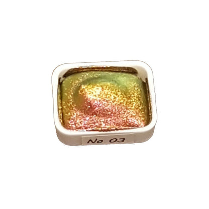 Vivid Series No 03 - Supershift Chameleon Handmade Watercolour Paint - Metallic Glitter Shimmer Calligraphy