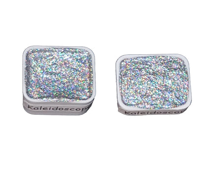 Kaleidoscope - Handmade Holographic Watercolour Paint - Half Pan - Metallic Glitter Shiny Pearlescent Holo Chrome Shimmer