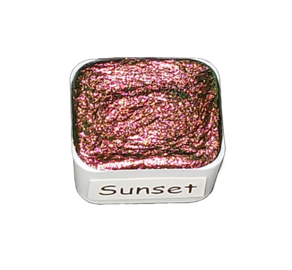 Sunset *Tropical Series* Supershift Chameleon Handmade Watercolour Paint - Metallic Glitter Shimmer Calligraphy