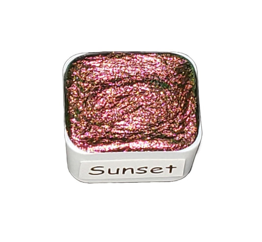 Sunset *Tropical Series* Supershift Chameleon Handmade Watercolour Paint - Metallic Glitter Shimmer Calligraphy