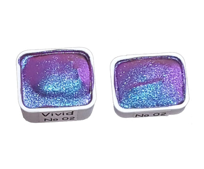 Vivid Series No 02 - Supershift Chameleon Handmade Watercolour Paint - Metallic Glitter Shimmer Calligraphy