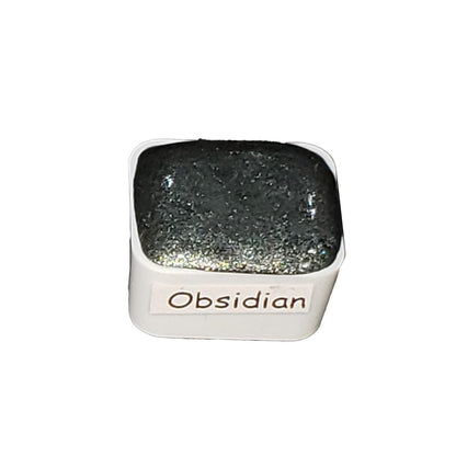 Gothic Series - Obsidian- Black Chameleon Handmade Watercolour Paint Metallic Color Shift