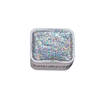 Kaleidoscope - Handmade Holographic Watercolour Paint - Half Pan - Metallic Glitter Shiny Pearlescent Holo Chrome Shimmer