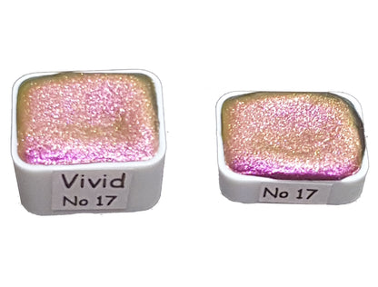 Vivid Series No 17 - Supershift Chameleon Handmade Watercolour Paint - Metallic Glitter Shimmer Calligraphy