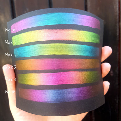 Vivid Series No 03 - Supershift Chameleon Handmade Watercolour Paint - Metallic Glitter Shimmer Calligraphy