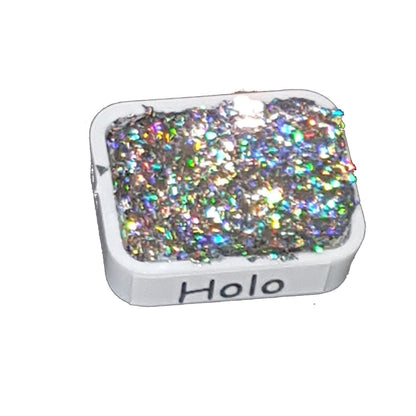 Disco Ball - Handmade Holographic Watercolour Paint - Half Pan - Metallic Glitter Shiny Pearlescent Holo Chrome Shimmer