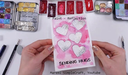 Reflection *Mirror Series* Handmade Silver Chrome Watercolour Paint - Metallic Glitter Holo Shimmer