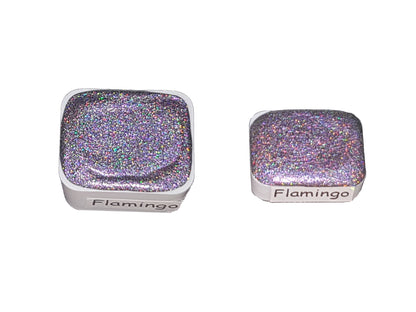 Flamingo - Nature Series - Holo Chameleon Handmade Watercolour Paint Metallic Glitter Color Shift