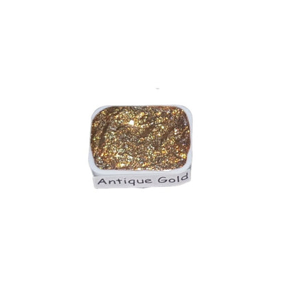 Antique Gold *Golden Series* Handmade Gold Chrome Watercolour Paint - Metallic Glitter Shimmer